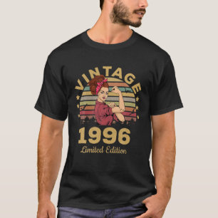 Camiseta Presentes com 26 anos Vintage 1996 Limited Edition