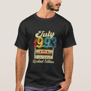 Camiseta Presentes Com 30 Anos De Idade Retro Julho De 1993