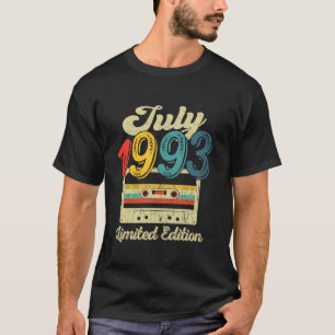 Camiseta Presentes Com 30 Anos De Idade Retro Julho De 1993