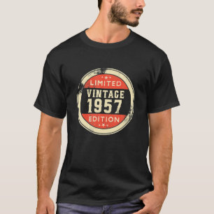 Camiseta Presentes com 65 anos Vintage Edição Limitada de 1