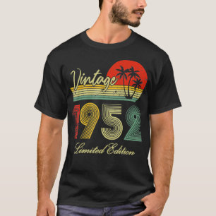 Camiseta Presentes com 70 anos Vintage 1952 Edição limitada
