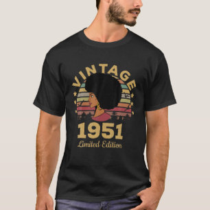 Camiseta Presentes com 71 anos Vintage 1951 Edição limita