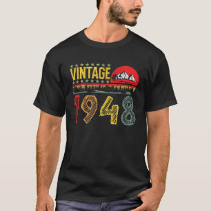 Camiseta Presentes com 74 anos Vintage 1948 Limited Edition
