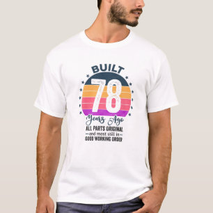 Camiseta Presentes com 78 anos Vintage 1944 Limited Edition