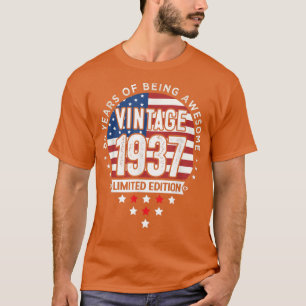 Camiseta Presentes com 85 anos Vintage 1937 Limited Edition
