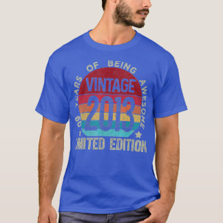 Camiseta Presentes com 9 anos Vintage 2013 Limited Edition 