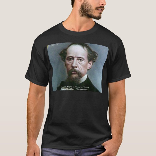Camiseta Presentes com Citações de "Caridade em Casa" de Ch (Frente)