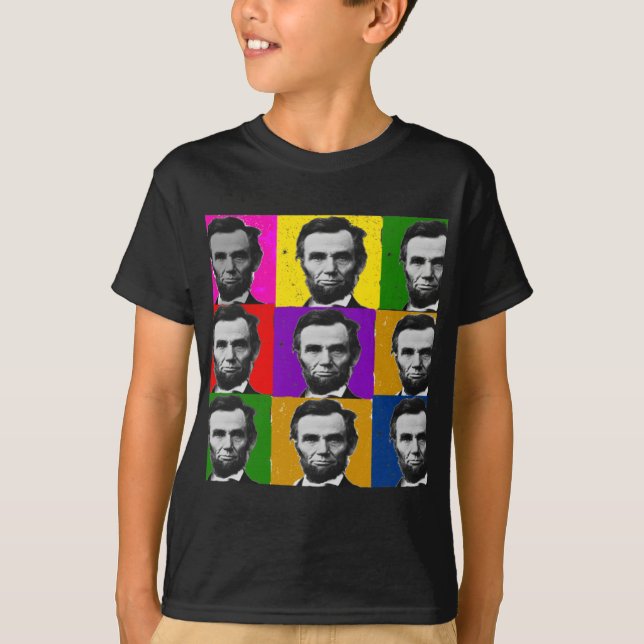 Camiseta Presentes da arte de Abraham Lincoln---9 fotos (Frente)