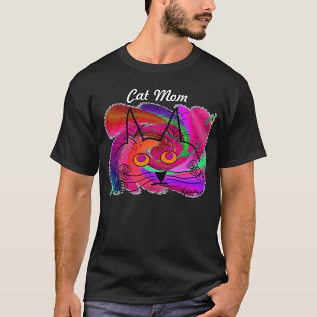 Camiseta Presentes da arte dos amantes do gato preto (Frente)