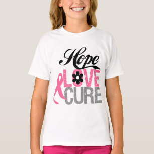 Camiseta Presentes da CURA do AMOR da ESPERANÇA do cancro