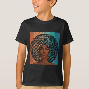 Camiseta Presentes da Magia Afro Menina Negra Melanina Hist