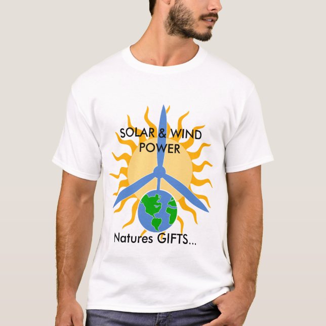 Camiseta PRESENTES das naturezas…, SOLAR & VENTO… (Frente)