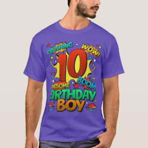 Camiseta Presentes de 10º aniversário estilo quadrinhos par