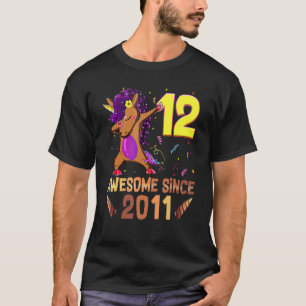 Camiseta Presentes De 12 Anos Depois De Dabbing Unicorn 12