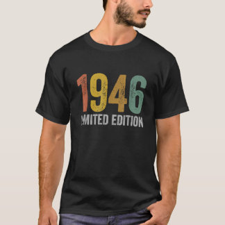 Camiseta Presentes de 1946 Feitos em 1946 Design Clássico V
