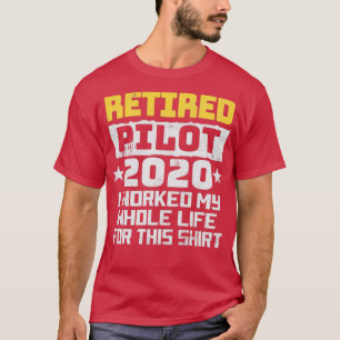 Camiseta Presentes de 2020 do piloto-piloto aposentado para