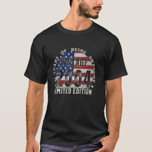 Camiseta Presentes de 21 anos Edição Limitada Vintage 2004