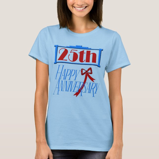Camiseta Presentes de 25 de Aniversário (Frente)