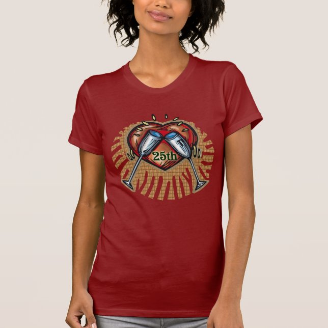 Camiseta Presentes de 25 de Aniversário (Frente)