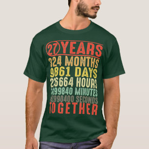 Camiseta Presentes de 27 anos de casamento para seu golpe