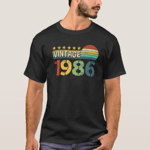 Camiseta Presentes De 36 Anos Vintage 1986 36º Aniversário