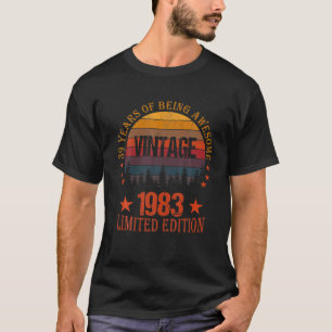 Camiseta Presentes de 39 anos Vintage 1983 Limited Edition