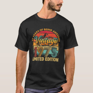 Camiseta Presentes de 47 anos Vintage 1975 Limited Edition
