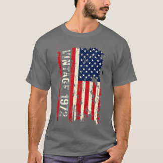 Camiseta Presentes de 50 anos Vintage 1972 Bandeira America