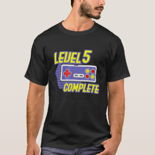 Camiseta Presentes de 5 anos Nível 5 5 de jogos completos