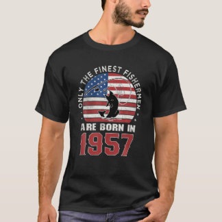 Camiseta Presentes De 65 Anos: Pescador De Pesca 1957 65ª