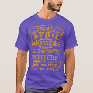 Camiseta Presentes de 70 anos de idade, abril de 1952