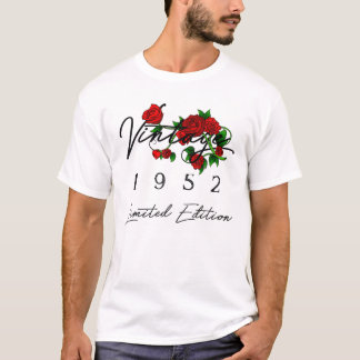 Camiseta Presentes De 70 Anos Vintage 1952 Homens 70 Birt