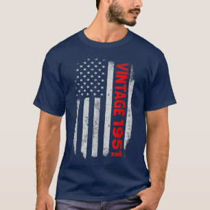 Camiseta Presentes De 71 Anos Vintage 1951 Bandeira America