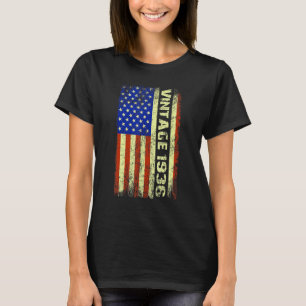 Camiseta Presentes de 87 anos Vintage 1936 Bandeira America