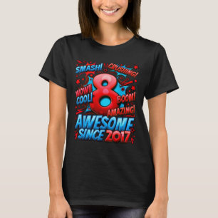 Camiseta Presentes De 8 Anos Para Rapazes 8 Anos