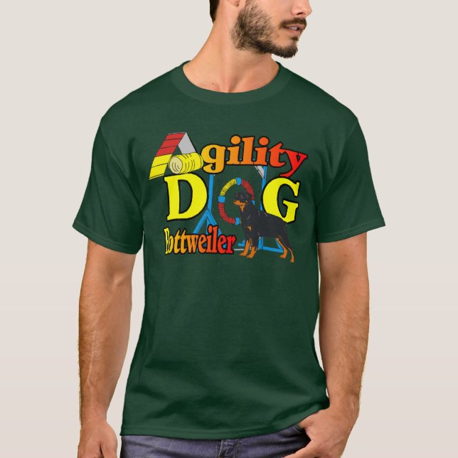 Camiseta Presentes de Agilidade do Rottweiler (Frente)