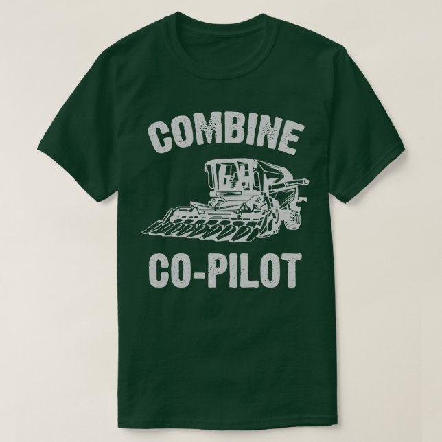 Camiseta Presentes De Agricultura De Combinação De Co-Pilot (Frente do Design)