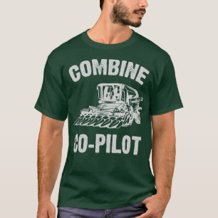 Camiseta Presentes De Agricultura De Combinação De Co-Pilot