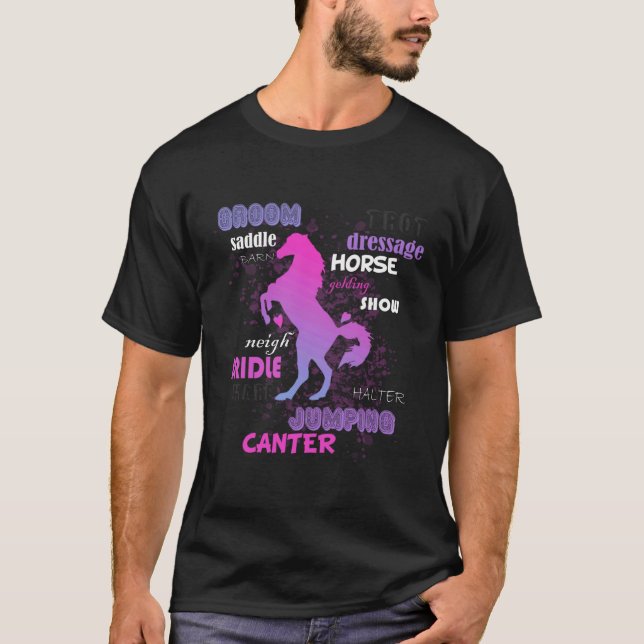Camiseta Presentes de Animais da Fazenda de Cavalos para Am (Frente)