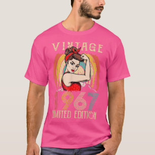Camiseta Presentes de aniversário de 1967 para mulheres, Es