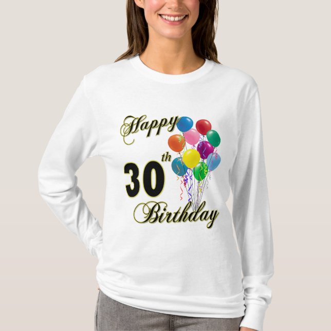 Camiseta Presentes de aniversário de 30 anos e roupa (Frente)