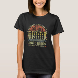 Camiseta Presentes de Aniversário de 37 Anos Outubro de 198
