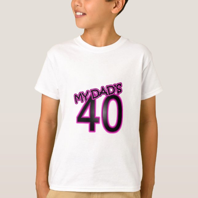 Camiseta Presentes de aniversário de 40 anos do pai (Frente)