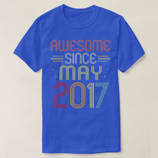 Camiseta Presentes de aniversário de 5 anos Incríveis desde (Frente do Design)