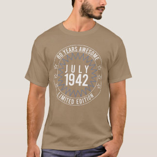 Camiseta Presentes de aniversário de 80 anos de 1942 incrív