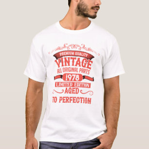 Camiseta Presentes de aniversário de vintage personalizados
