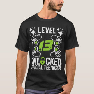Camiseta Presentes de Aniversário Desbloqueados do Nível 13