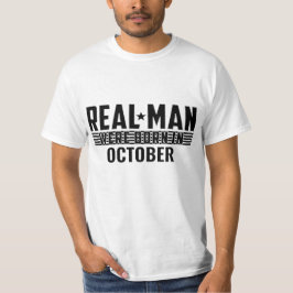 Camiseta Presentes de aniversário do Homem Real - OUTUBRO