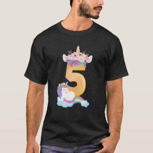 Camiseta Presentes De Aniversário Do Unicorn 5 Para Rapari