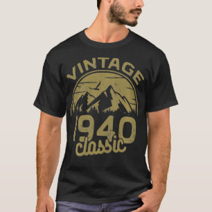 Camiseta Presentes de aniversário do Vintage 1940
